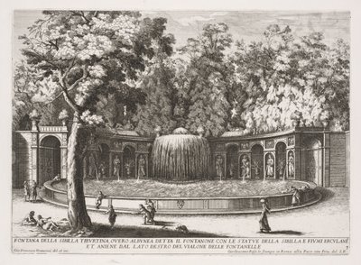 The Fountains of Rome, Bog IV, plade 7: Fountain of the Tiburtine Sibyl (Fontana della Sibilla Tiburtina) af Giovanni Francesco Venturini