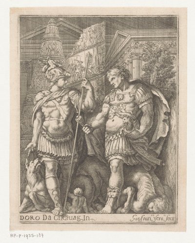 To soldater i en by af Giovanni Francesco Venturini