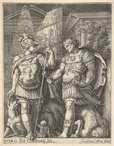 To romerske soldater, 1600-tallet. af Giovanni Francesco Venturini