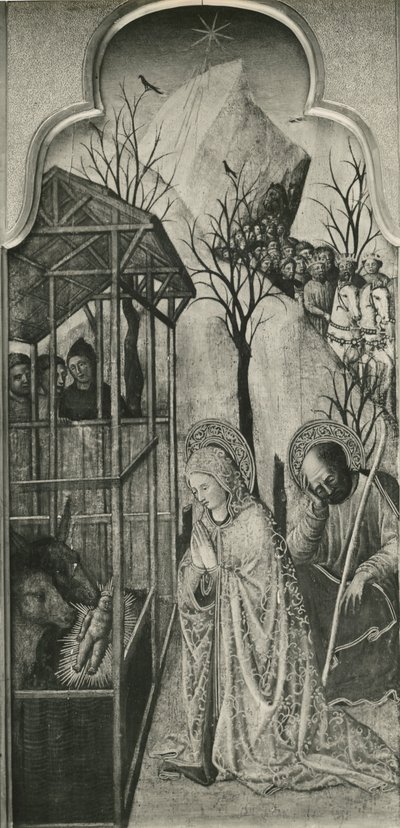 Jomfruens liv, fødselscyklus, ca. 1445 (olie på poppelpanel) af Giovanni Francesco da Rimini
