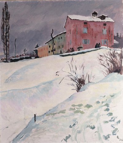Det røde hus, 1912 af Giovanni Giacometti
