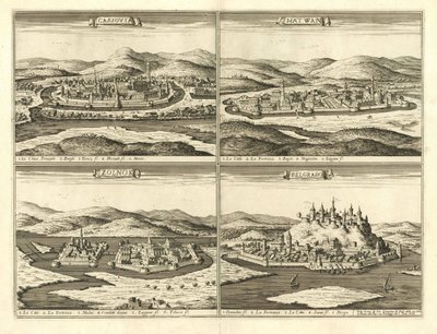 Slotte i Košice, Hatvan, Szolnok og Beograd (Giovanni Giacomo De Rossi, 1683) af Giovanni Giacomo De Rossi