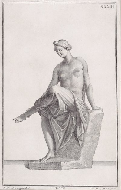 Statue af Venus, 1734. af Giovanni Girolamo Frezza