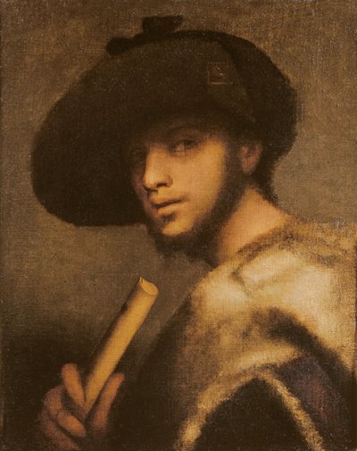 A Piper (olie på lærred) af Giovanni Girolamo Savoldo