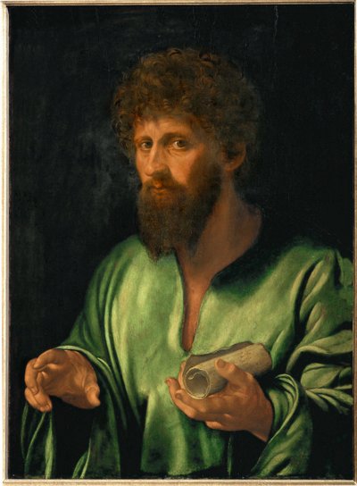 "En filosof fra antikken, ca. 1530 Poppeltræ, 79 x 57 cm Inv (maleri på poppeltræ) af Giovanni Girolamo Savoldo