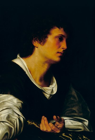 Figur af en ung mand, ca. 1530 (olie på lærred) af Giovanni Girolamo Savoldo