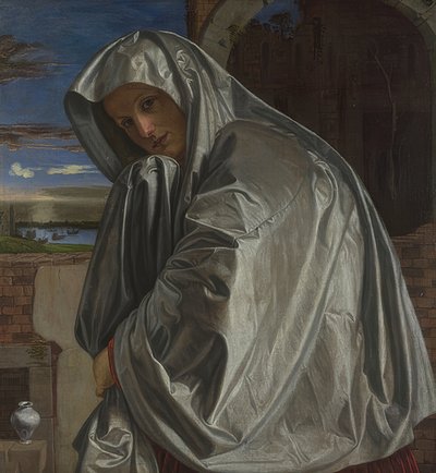 Maria Magdalena på vej til Kristi grav. Omkring 1535-40 af Giovanni Girolamo Savoldo