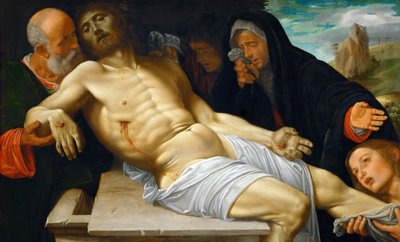 Renæssance: Klagesangen over Kristus af Savoldo, Giovanni Girolamo (1480/85-1548), ca 1515-1520. Olie på træ, 72,5x118,5. Kunsthistorisk museum, Vienne af Giovanni Girolamo Savoldo