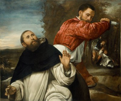 St. Peter Martyrs død, 153035. af Giovanni Girolamo Savoldo