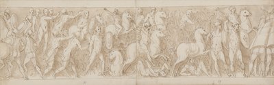 Slutningen af en restaureret del af søjlen (XLVII); Sarmaterne forfølges ind i sumpen (XLVIII); romerne angriber en tysk (?) fæstning (begyndelsen af LIV) af Giovanni Guerra