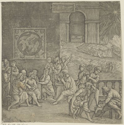 En filosofs skole af Giovanni Jacopo Caraglio (attributed to)
