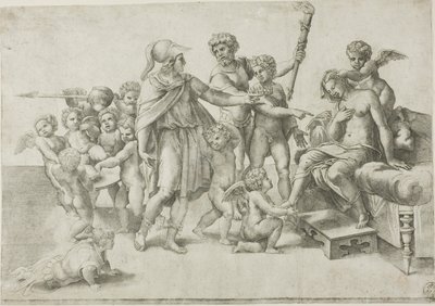 Alexander og Roxana af Giovanni Jacopo Caraglio