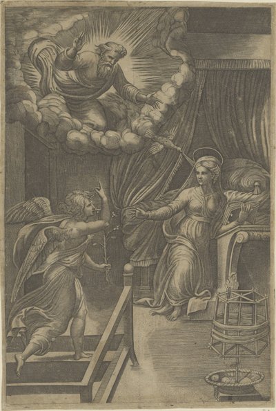 Bebudelse med Gud Fader af Giovanni Jacopo Caraglio
