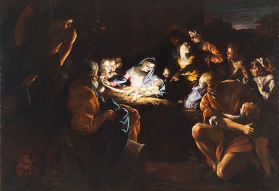 Hyrdernes tilbedelse (Natten) af Giovanni Lanfranco