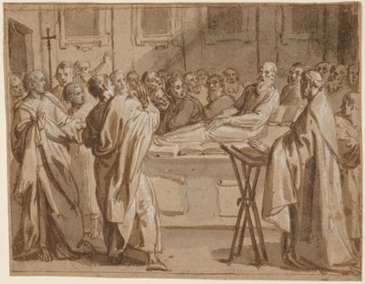 Begravelsen af Raymond Diocrès: en episode fra historien om St. Bruno af Giovanni Lanfranco