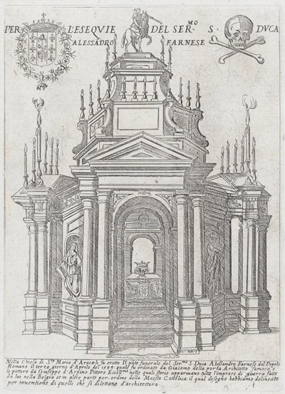 Katafal for hertug Alessandro Farnese, 1593 af Giovanni Maggi