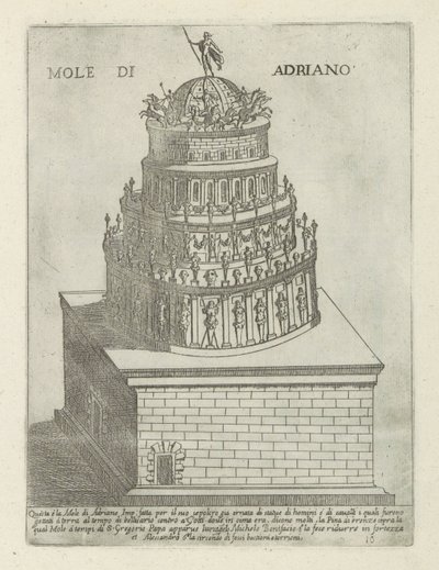 Hadrians mausoleum Mole di Adriano (titel på objekt) Moderne og antikke monumenter og bygninger i Rom (serietitel) Ornamenti di fabriche antichi et moderni dell