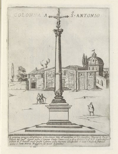 San Antonios søjle Colonna a S. Antonio (titel på objekt) Moderne og antikke monumenter og bygninger i Rom (serietitel) Ornamenti di fabriche antichi et moderni dell
