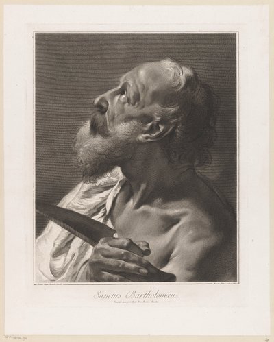 Apostel Bartholomew Saint Bartholomew (titel på objekt) Apostle (serietitel) af Giovanni Marco Pitteri