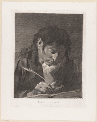 Apostlen Johannes Sanctus Joannes (titel på objekt) Apostlene (serietitel) af Giovanni Marco Pitteri
