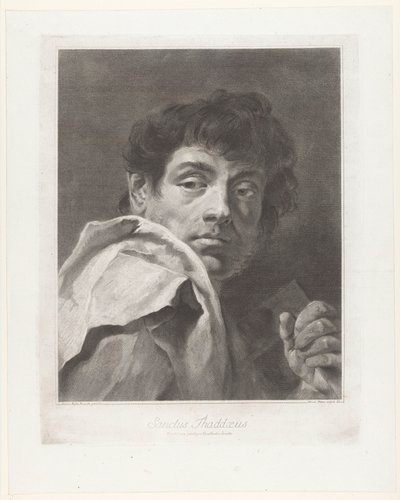 Apostlen Judas Thaddeus Sanctus Thaddaeus (titel på objekt) Apostlene (serietitel) af Giovanni Marco Pitteri