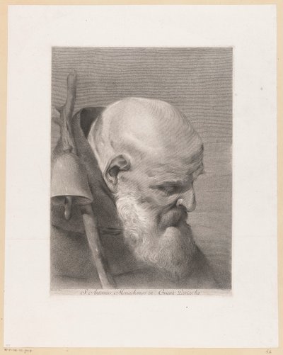 De heilige Antonius de Grote St. Anthony, munkenes patriark i Griente (titel på objektet) af Giovanni Marco Pitteri