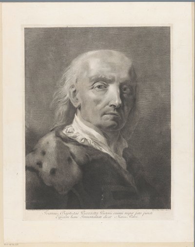 Portræt af kunstneren Giovanni Battista Piazzetta af Giovanni Marco Pitteri