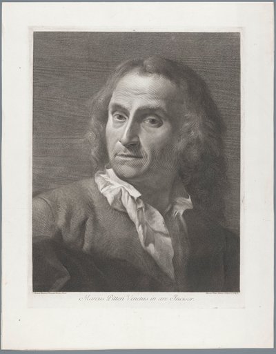Portret af trykkeri Giovanni Marco Pitteri Marcus Pitteri Blue Engraver in Air (titel på objekt) af Giovanni Marco Pitteri
