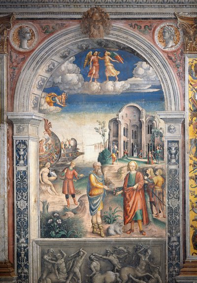 Fresco af Giovanni Maria Falconetto (1468-1535), Hall of Zodiac, Palazzo D