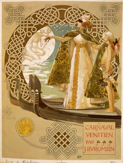 Venetiansk karneval, plakat af Giovanni Mataloni (1868-1944). af Giovanni Maria Mataloni