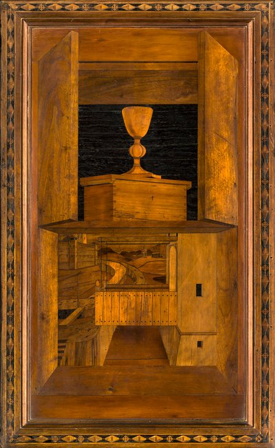 Lignaean Canonical Choir, indlagt af Giovanni Maria Platina 1484, Superior Stall af Giovanni Maria Platina