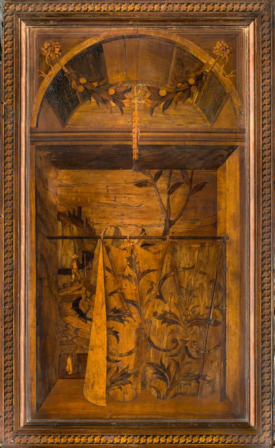 Lignaean Canonical Choir, indlagt af Giovanni Maria Platina 1484, Superior Stall af Giovanni Maria Platina