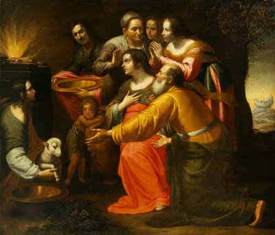 Noas ofring efter syndfloden (olie på lærred) af Giovanni Martinelli
