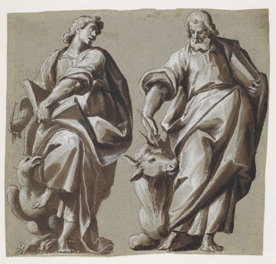 Evangelisterne Johannes og Lukas af Giovanni Mauro della Rovere