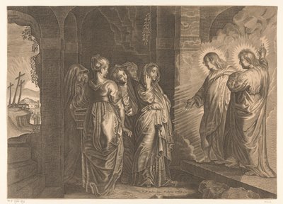Hellige kvinder ved Kristi grav af Giovanni Merlo (attributed to)