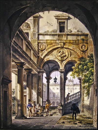 Arkitektonisk Capriccio af Giovanni Migliara