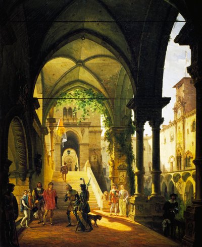 Louis XI på Barolo Castle af Giovanni Migliara (1785-1837) af Giovanni Migliara