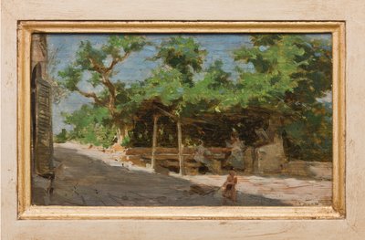 Pergola (olie på lærred) af Giovanni Muzzioli