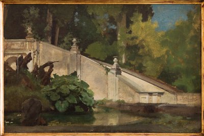 Trappe med dam (olie på lærred) af Giovanni Muzzioli