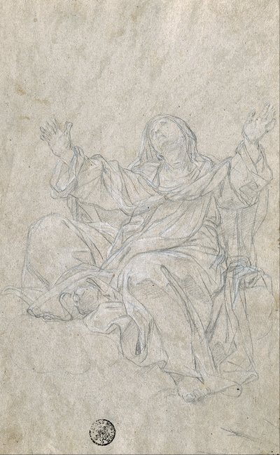 Studie for Sankt Katharina af Giovanni Odazzi