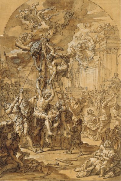 Apostlene Filip og Jakob den Mindres martyrium af Giovanni Odazzi