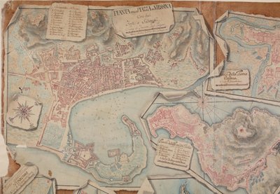 Plan over Piazza di Messina, 1753. af Giovanni Ottone di Berger