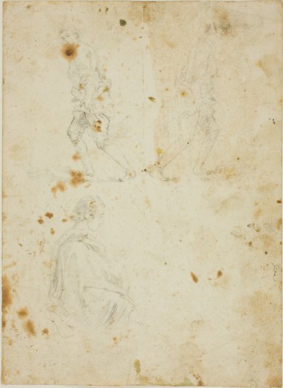 Studier af mandlige figurer af Giovanni Paolo Panini