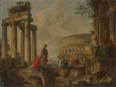 Colosseum blandt romerske ruiner af Giovanni Paolo Panini