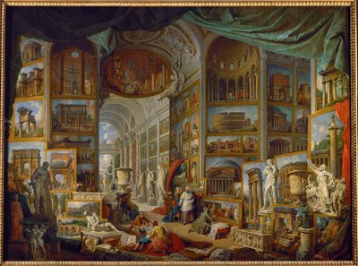Galleri med udsigter over det gamle Rom ... af Giovanni Paolo Pannini or Panini