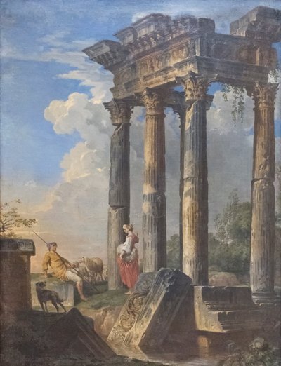 Ruiner med hyrder af Giovanni Paolo Pannini