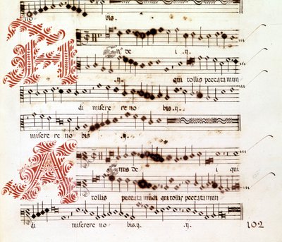Agnus Dei fra "Mages of Mantua" af Giovanni Pierluigi da Palestrina (1525 - 1594), italiensk komponist. af Giovanni Pierluigi da (after) Palestrina
