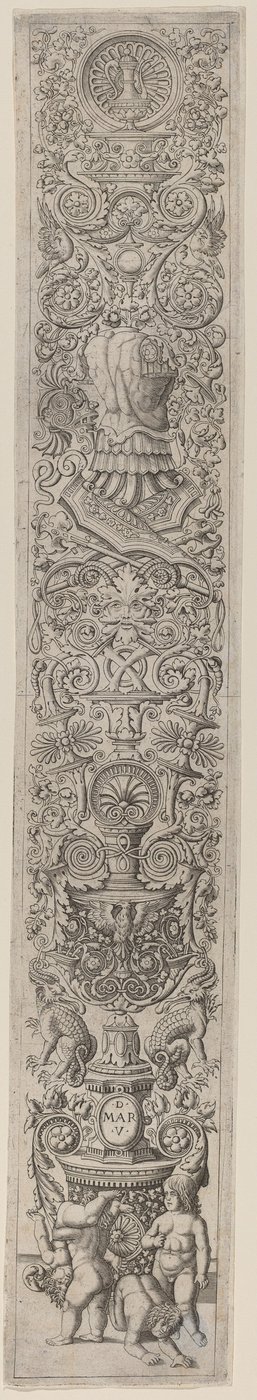 Ornamentpanel: Fire børn leger af Giovanni Pietro Birago and Zoan Andrea