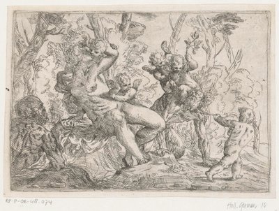 En satyr fanget af putti og Venus af Giovanni Pietro Possenti