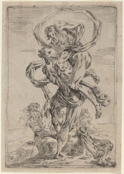 Hercules og Antaeus af Giovanni Pietro Possenti